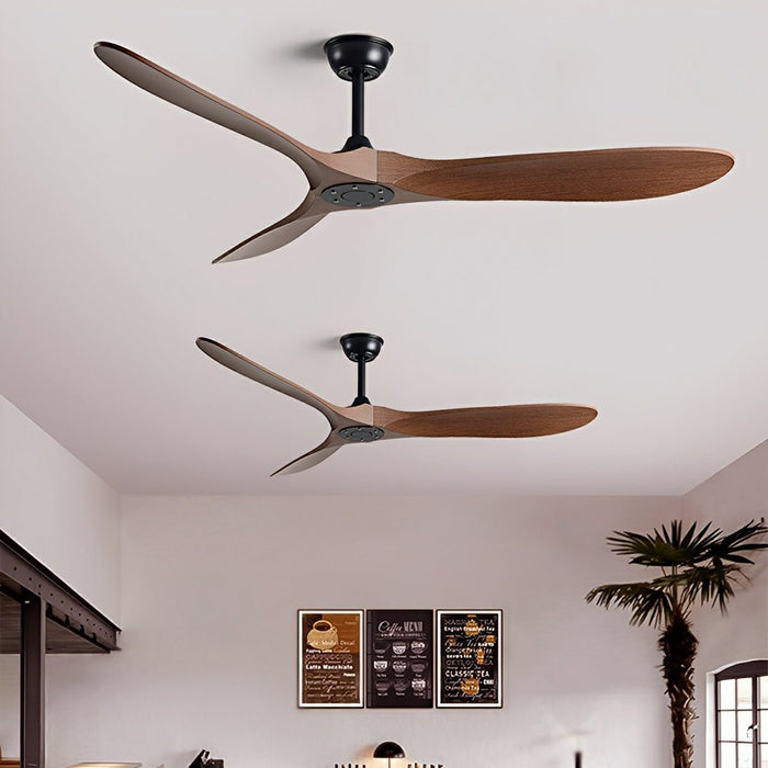 Modern Scandinavian Ceiling Fan - Minimalist DC Motor, Reversible Airflow / Remote, Wall Control