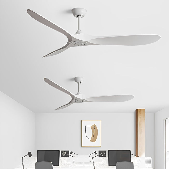 Modern Scandinavian Ceiling Fan - Minimalist DC Motor, Reversible Airflow / Remote, Wall Control