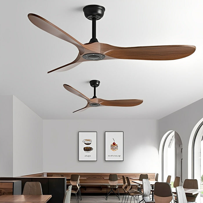Modern Scandinavian Ceiling Fan - Minimalist DC Motor, Reversible Airflow / Remote, Wall Control