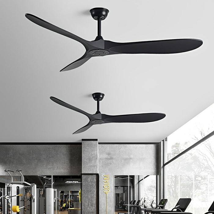 Modern Scandinavian Ceiling Fan - Minimalist DC Motor, Reversible Airflow / Remote, Wall Control