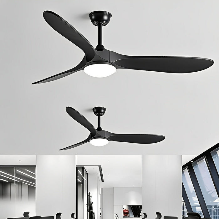 Ceiling Fan with Light - Modern Scandinavian Minimalist DC Motor Reversible 6-Speed - 42/52/60 inch White/Black/Wood Tone