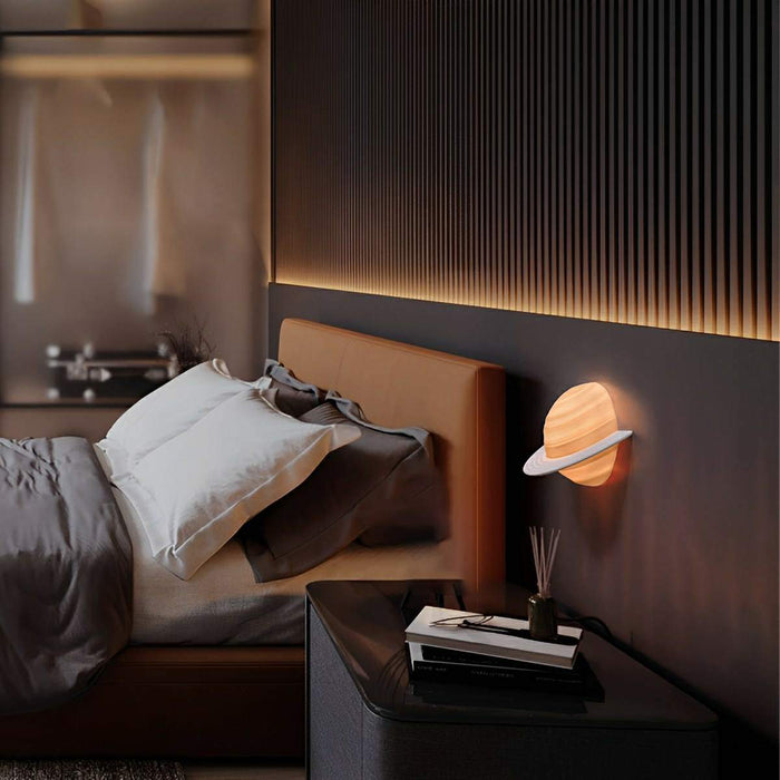 Semicircle Saturn 3D Planet LED Indoor Wall Light - Modern Design / Ambient Lighting