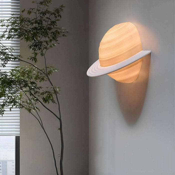 Semicircle Saturn 3D Planet LED Indoor Wall Light - Modern Design / Ambient Lighting