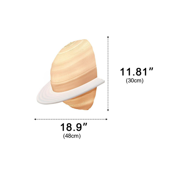Semicircle Saturn 3D Planet LED Indoor Wall Light - Modern Design / Ambient Lighting