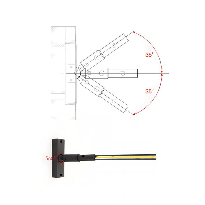 Linear LED Strip Light - Rotatable / Dimmable - Indoor Accent Lighting, Modern Design