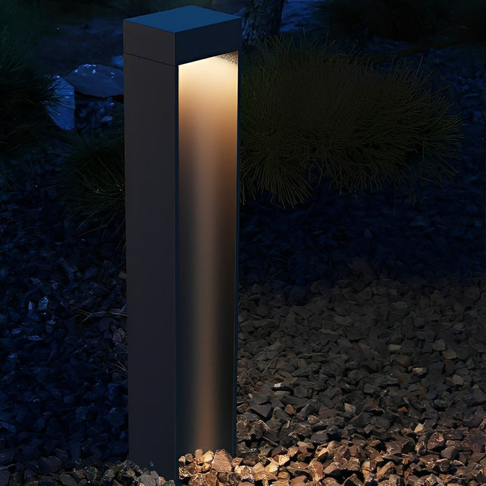 Modern Slim Rectangular LED Outdoor Pathway Light - Contemporary Design / Durable - Garden / Yard Illumination