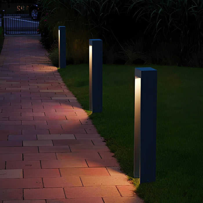 Modern Slim Rectangular LED Outdoor Pathway Light - Contemporary Design / Durable - Garden / Yard Illumination