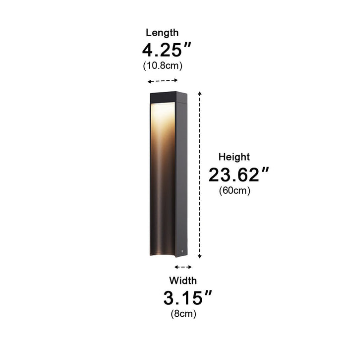 Modern Slim Rectangular LED Outdoor Pathway Light - Contemporary Design / Durable - Garden / Yard Illumination