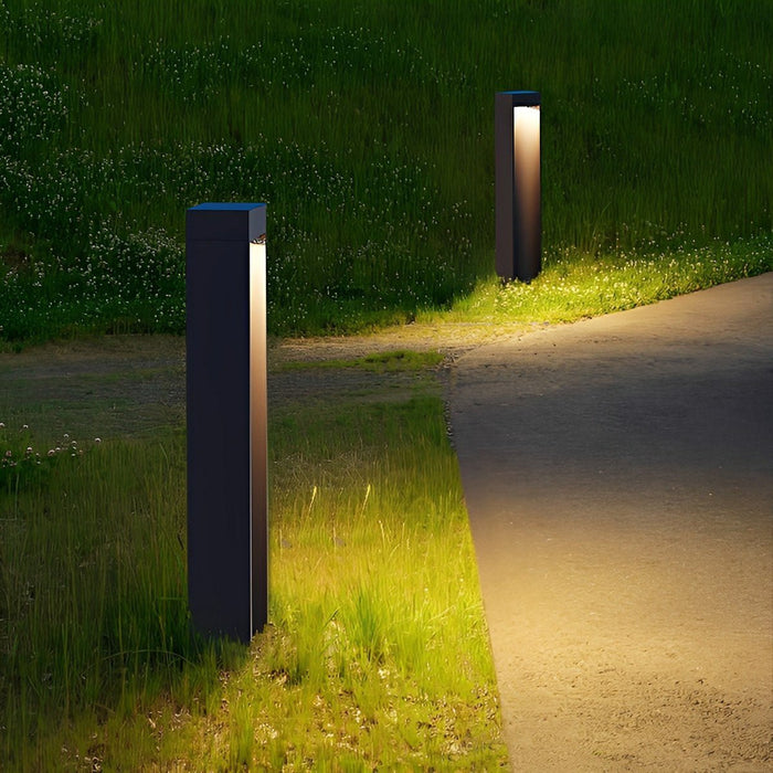 Modern Slim Rectangular LED Outdoor Pathway Light - Contemporary Design / Durable - Garden / Yard Illumination