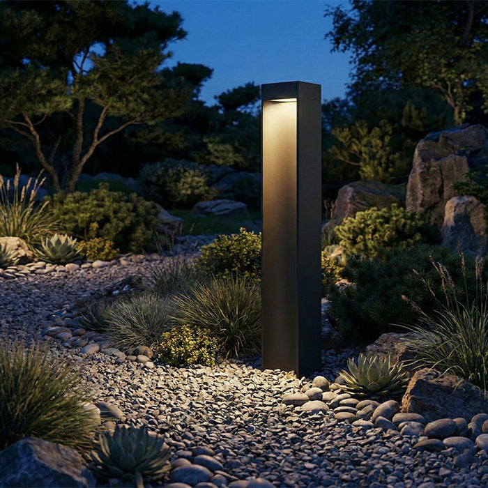Modern Slim Rectangular LED Outdoor Pathway Light - Contemporary Design / Durable - Garden / Yard Illumination