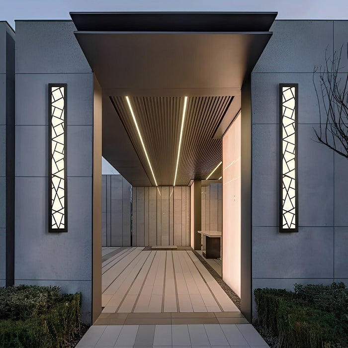 LED Outdoor Wall Light Fixture - Modern Minimalist Waterproof Long Strip Sconce - Exterior Lighting