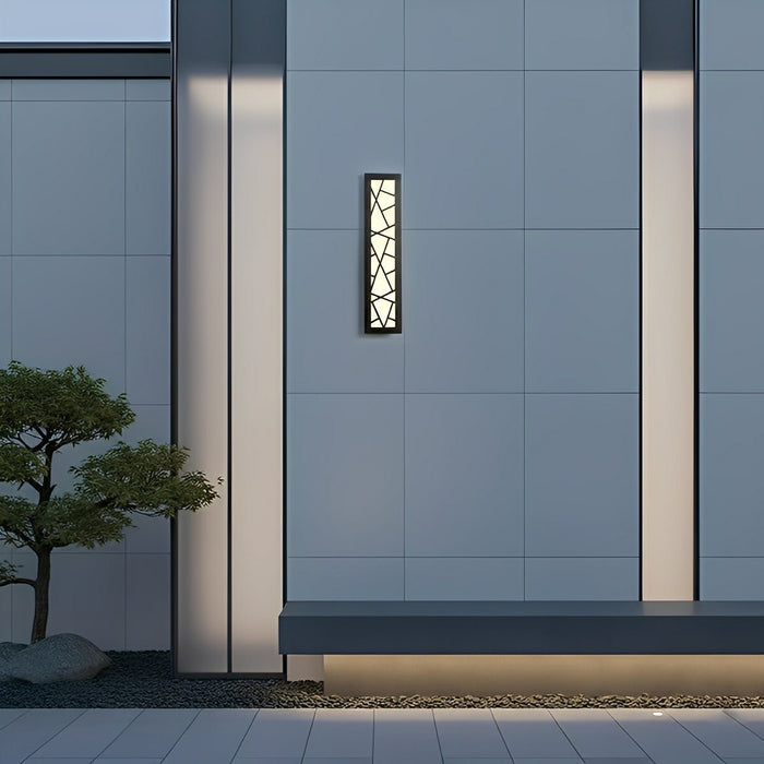 LED Outdoor Wall Light Fixture - Modern Minimalist Waterproof Long Strip Sconce - Exterior Lighting
