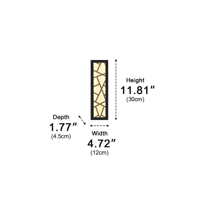 LED Outdoor Wall Light Fixture - Modern Minimalist Waterproof Long Strip Sconce - Exterior Lighting