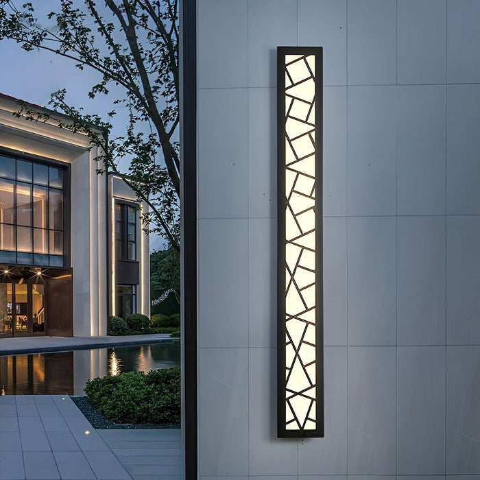 LED Outdoor Wall Light Fixture - Modern Minimalist Waterproof Long Strip Sconce - Exterior Lighting