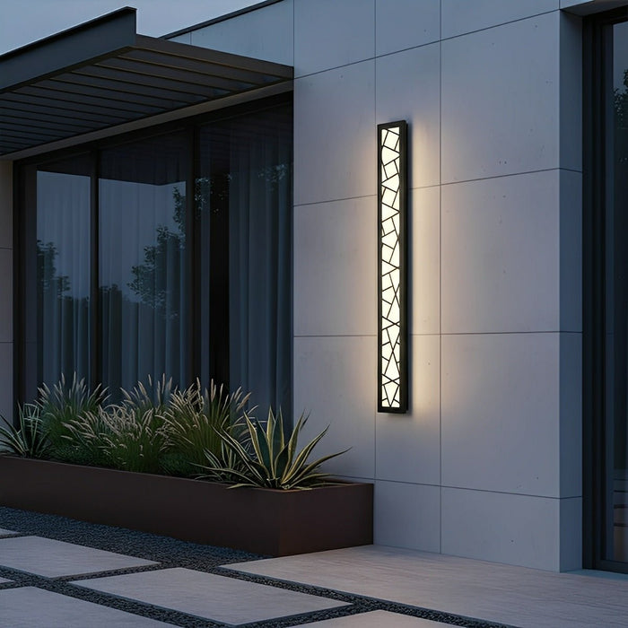 LED Outdoor Wall Light Fixture - Modern Minimalist Waterproof Long Strip Sconce - Exterior Lighting
