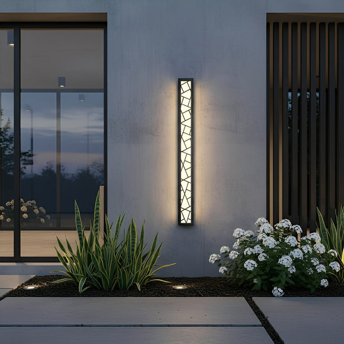 LED Outdoor Wall Light Fixture - Modern Minimalist Waterproof Long Strip Sconce - Exterior Lighting