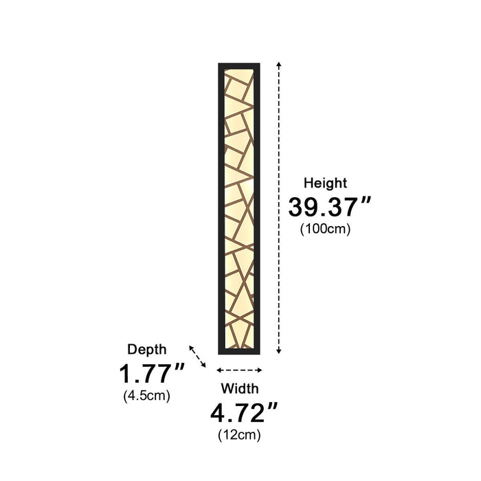 LED Outdoor Wall Light Fixture - Modern Minimalist Waterproof Long Strip Sconce - Exterior Lighting