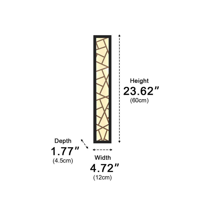 LED Outdoor Wall Light Fixture - Modern Minimalist Waterproof Long Strip Sconce - Exterior Lighting