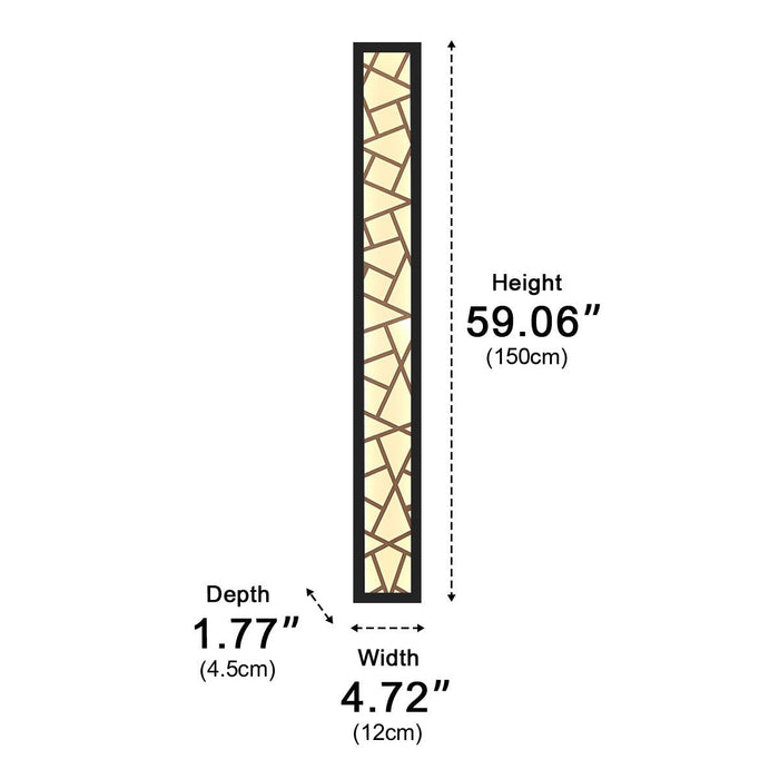 LED Outdoor Wall Light Fixture - Modern Minimalist Waterproof Long Strip Sconce - Exterior Lighting