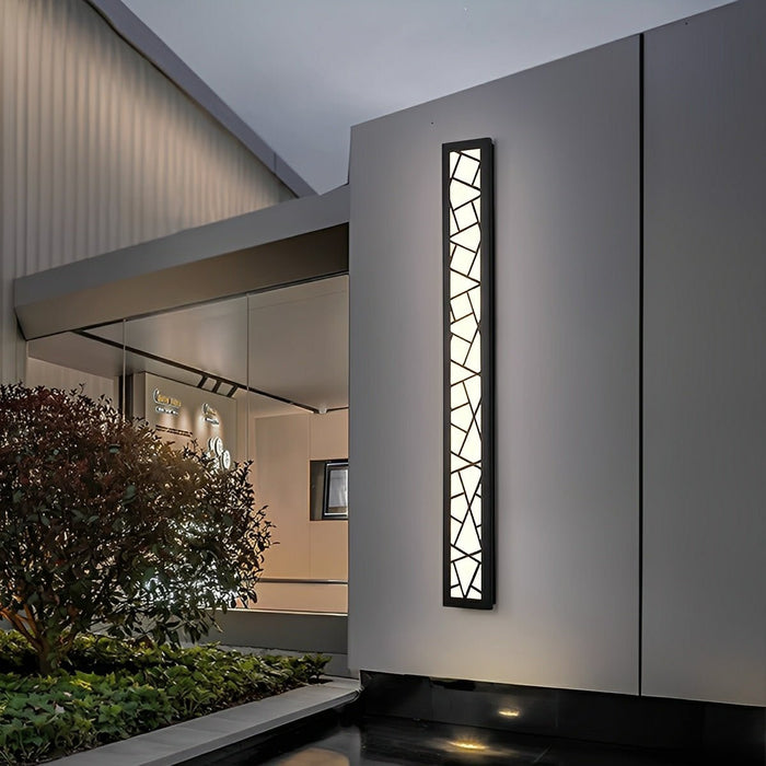 LED Outdoor Wall Light Fixture - Modern Minimalist Waterproof Long Strip Sconce - Exterior Lighting