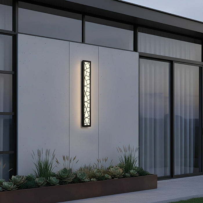 LED Outdoor Wall Light Fixture - Modern Minimalist Waterproof Long Strip Sconce - Exterior Lighting