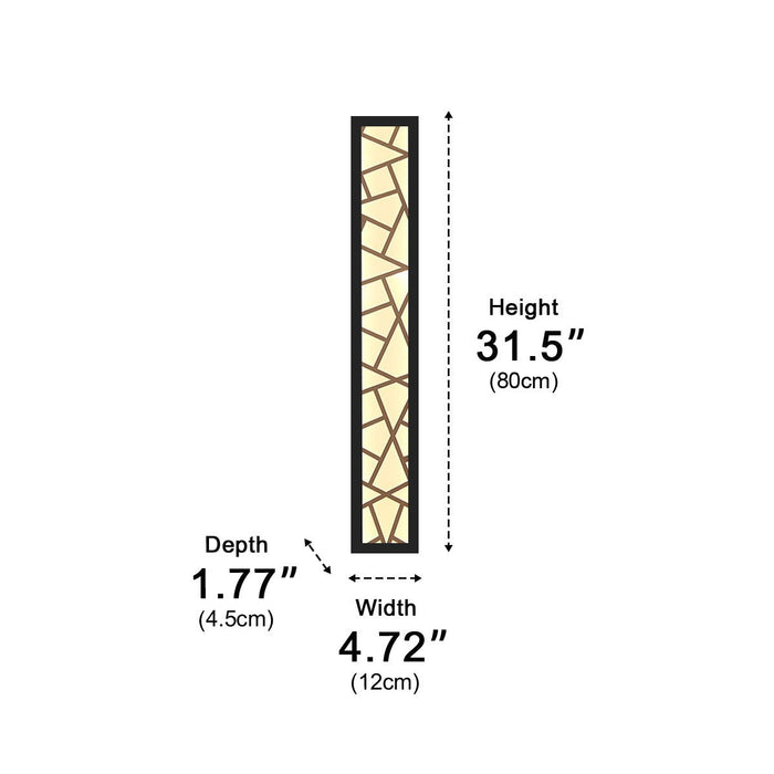 LED Outdoor Wall Light Fixture - Modern Minimalist Waterproof Long Strip Sconce - Exterior Lighting
