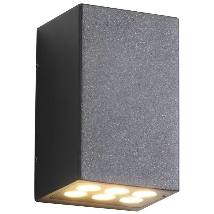 Solar Wall Sconce - Up/Down LED Outdoor Lighting, Waterproof Aluminum Glass Fixture