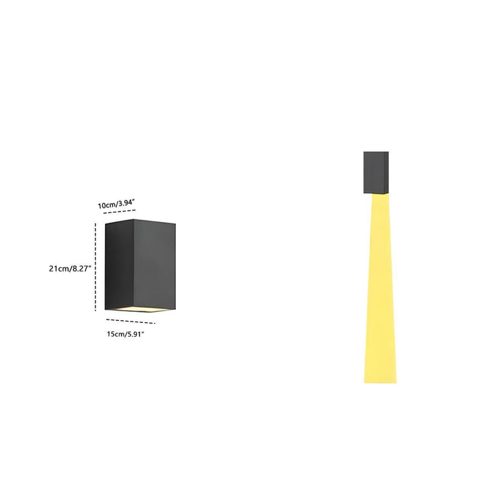 Solar Wall Sconce - Up/Down LED Outdoor Lighting, Waterproof Aluminum Glass Fixture
