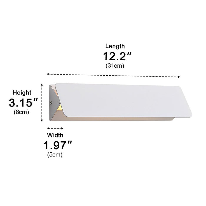 LED Wall Sconce - Modern Touch Strip Up/Down Lighting Fixture for Indoor/Outdoor Use