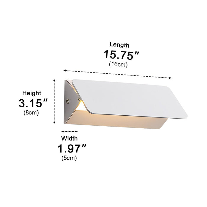 LED Wall Sconce - Modern Touch Strip Up/Down Lighting Fixture for Indoor/Outdoor Use