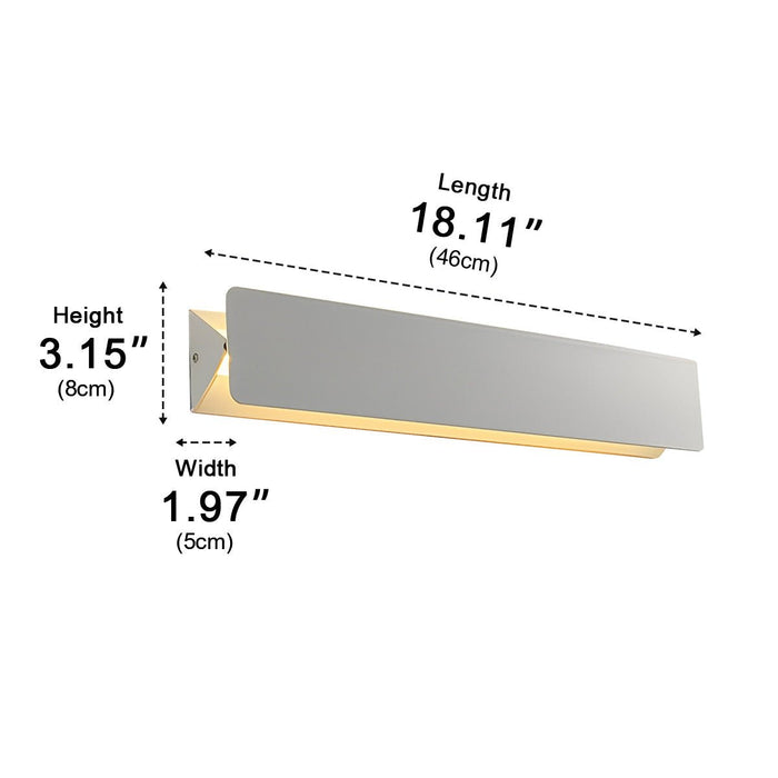 LED Wall Sconce - Modern Touch Strip Up/Down Lighting Fixture for Indoor/Outdoor Use