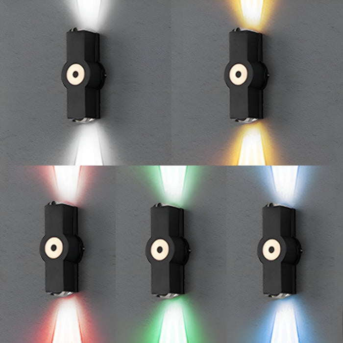 Modern Waterproof Black Outdoor LED Wall Light - Exterior Spotlights / Up Down Lighting