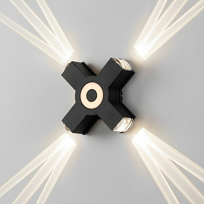 Modern Waterproof Black Outdoor LED Wall Light - Exterior Spotlights / Up Down Lighting