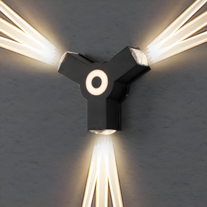 Modern Waterproof Black Outdoor LED Wall Light - Exterior Spotlights / Up Down Lighting
