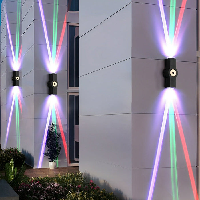 Modern Waterproof Black Outdoor LED Wall Light - Exterior Spotlights / Up Down Lighting