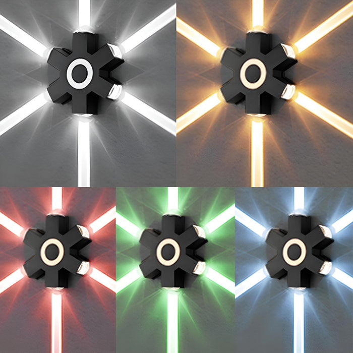 Modern Waterproof Black Outdoor LED Wall Light - Exterior Spotlights / Up Down Lighting