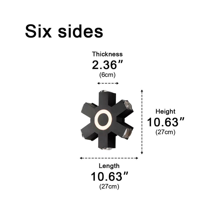 Modern Waterproof Black Outdoor LED Wall Light - Exterior Spotlights / Up Down Lighting