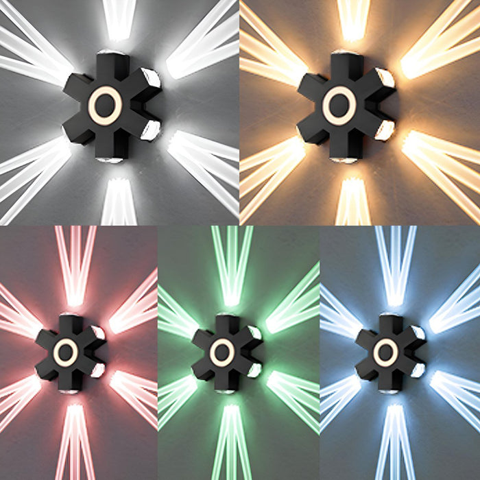 Modern Waterproof Black Outdoor LED Wall Light - Exterior Spotlights / Up Down Lighting
