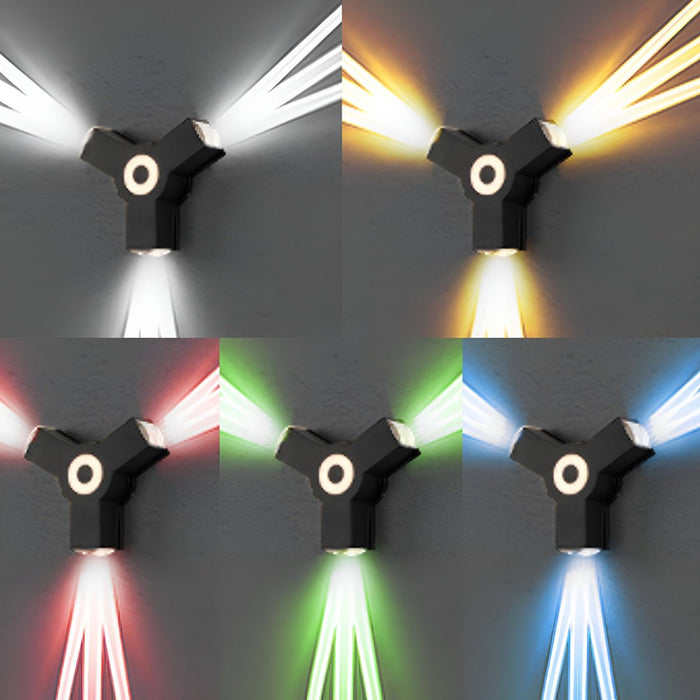 Modern Waterproof Black Outdoor LED Wall Light - Exterior Spotlights / Up Down Lighting