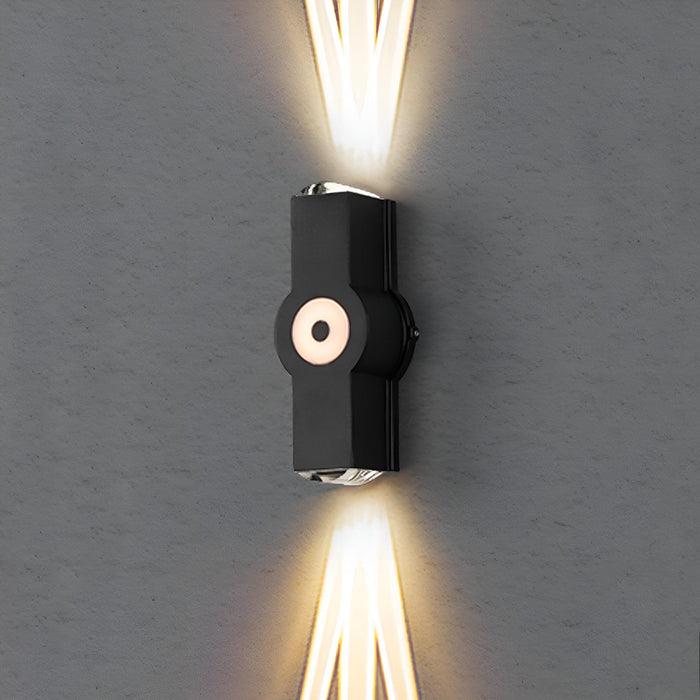 Modern Waterproof Black Outdoor LED Wall Light - Exterior Spotlights / Up Down Lighting