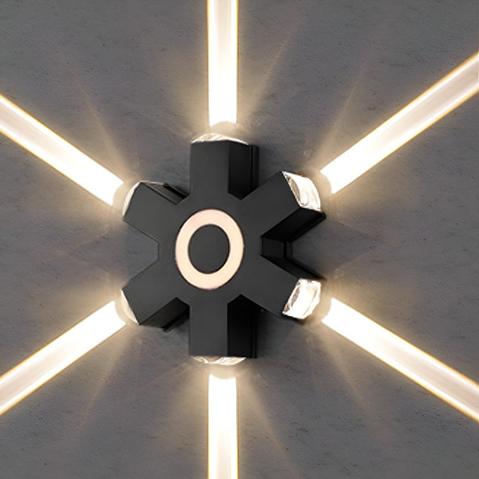 Modern Waterproof Black Outdoor LED Wall Light - Exterior Spotlights / Up Down Lighting