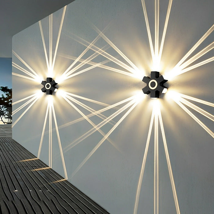 Modern Waterproof Black Outdoor LED Wall Light - Exterior Spotlights / Up Down Lighting