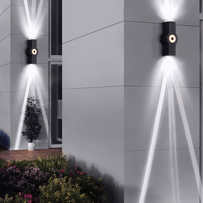 Modern Waterproof Black Outdoor LED Wall Light - Exterior Spotlights / Up Down Lighting