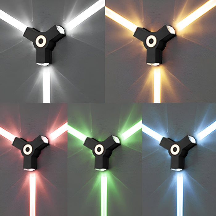 Modern Waterproof Black Outdoor LED Wall Light - Exterior Spotlights / Up Down Lighting