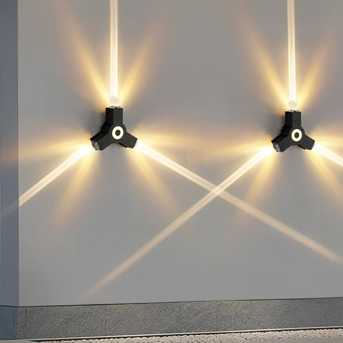 Modern Waterproof Black Outdoor LED Wall Light - Exterior Spotlights / Up Down Lighting