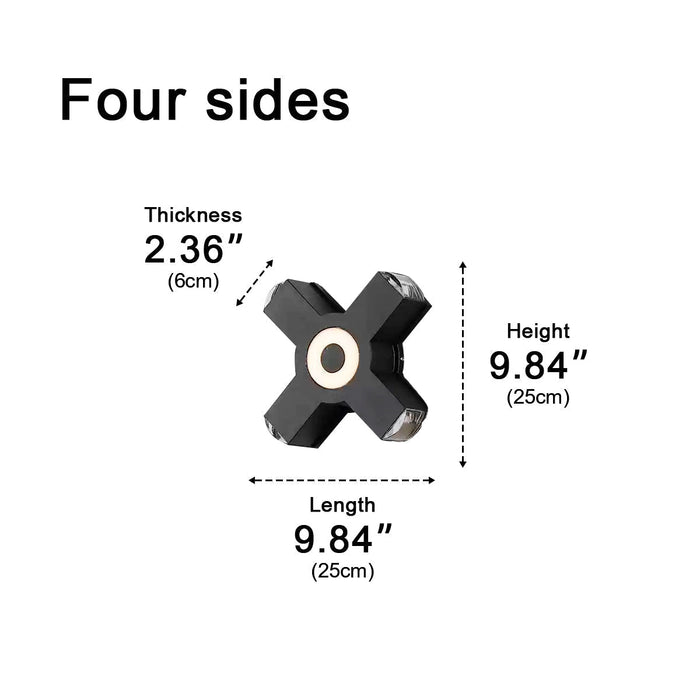 Modern Waterproof Black Outdoor LED Wall Light - Exterior Spotlights / Up Down Lighting