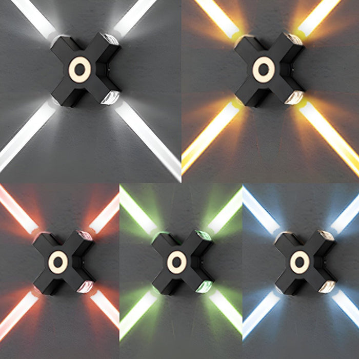 Modern Waterproof Black Outdoor LED Wall Light - Exterior Spotlights / Up Down Lighting