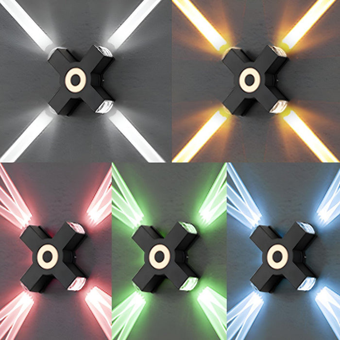 Modern Waterproof Black Outdoor LED Wall Light - Exterior Spotlights / Up Down Lighting