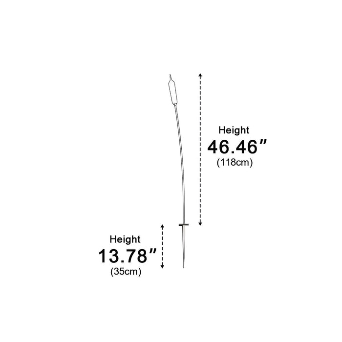 Cattail Shaped LED Pathway Lights - Modern, Waterproof / Outdoor Landscape Lighting