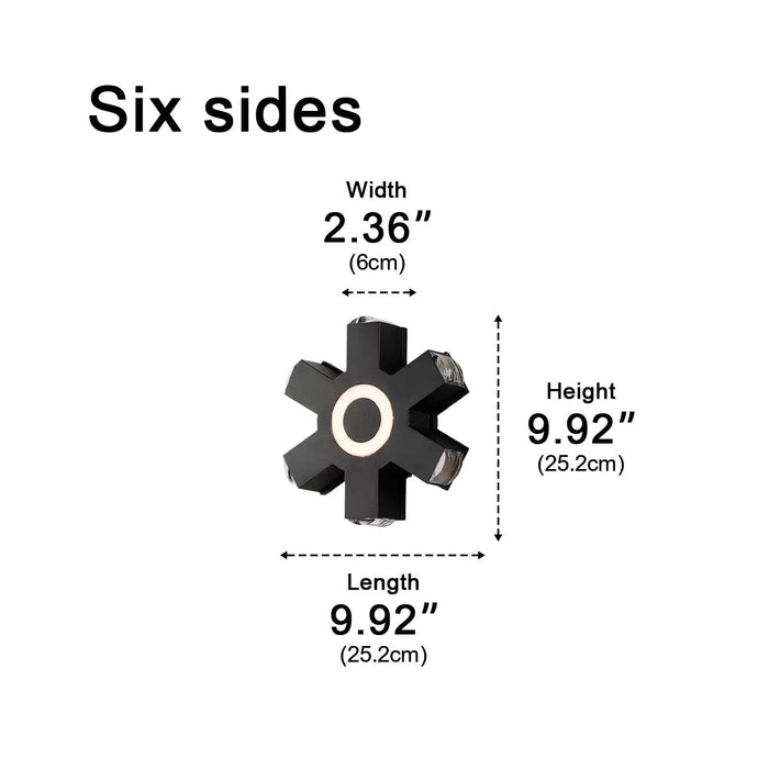 Outdoor LED Wall Lights - Modern Waterproof Colorful - Adjustable Cross Beam Pattern - Aluminum Housing